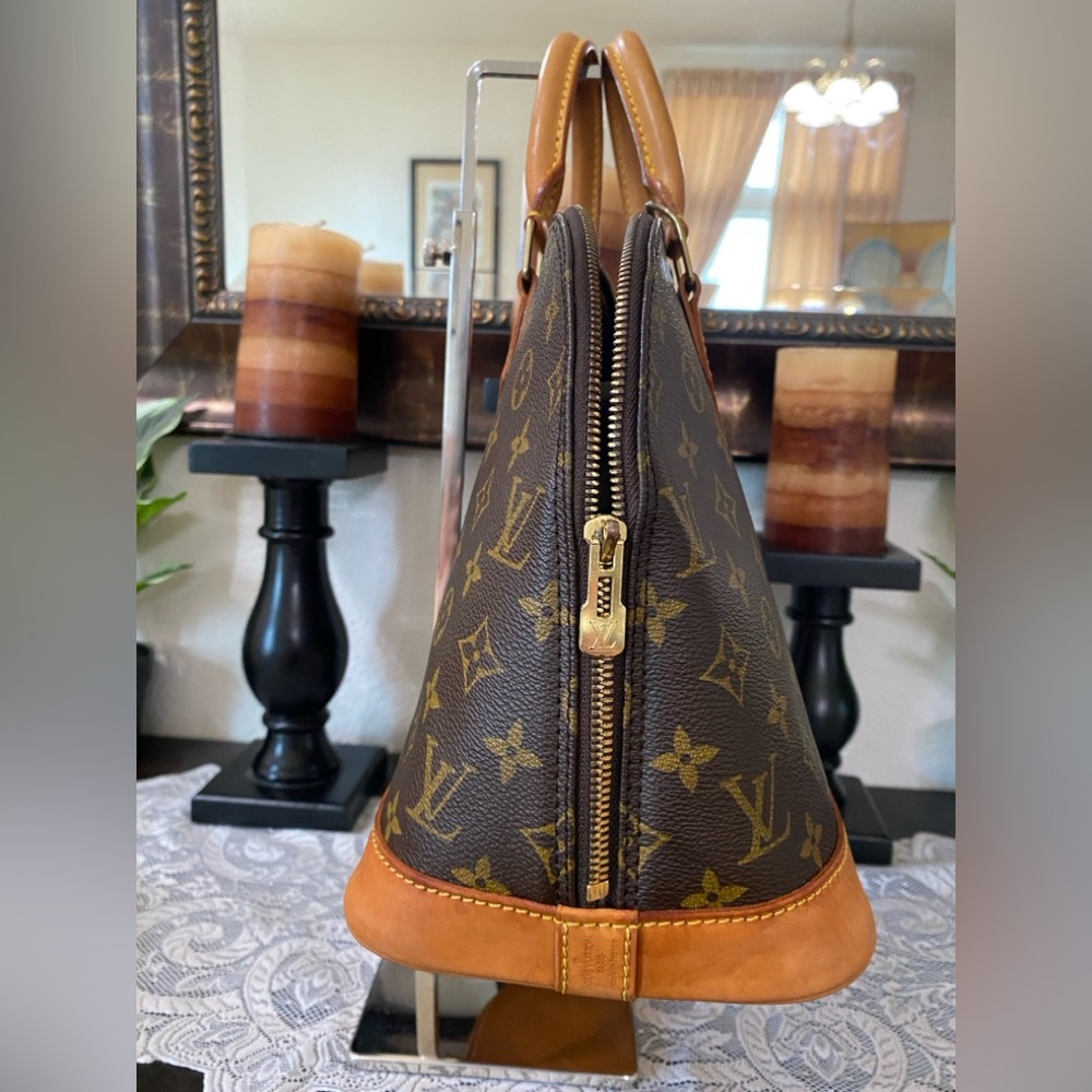 Louis Vuitton Classic Alma Bag, LV Monogram, Canvas Strap, Dust Bag,Authentic - Picture 6 of 16